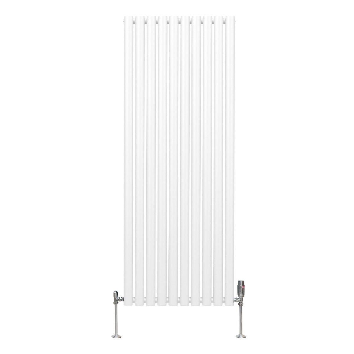 Oval Column Radiator & Valves - 1600mm x 600mm – White