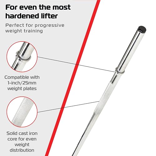 1.2m 1" Barbell and Cast Iron Weight Plate Sets