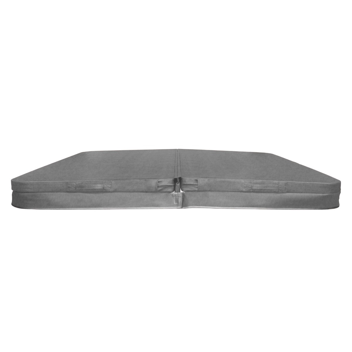 Grey 2.2m hot tub spa cover with a smooth texture, featuring secure straps for a snug fit and protection against debris and weather