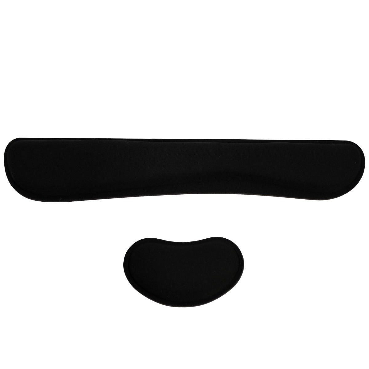 Black ergonomic kneeling chair cushions featuring a sleek, contoured design for comfort and support during prolonged sitting