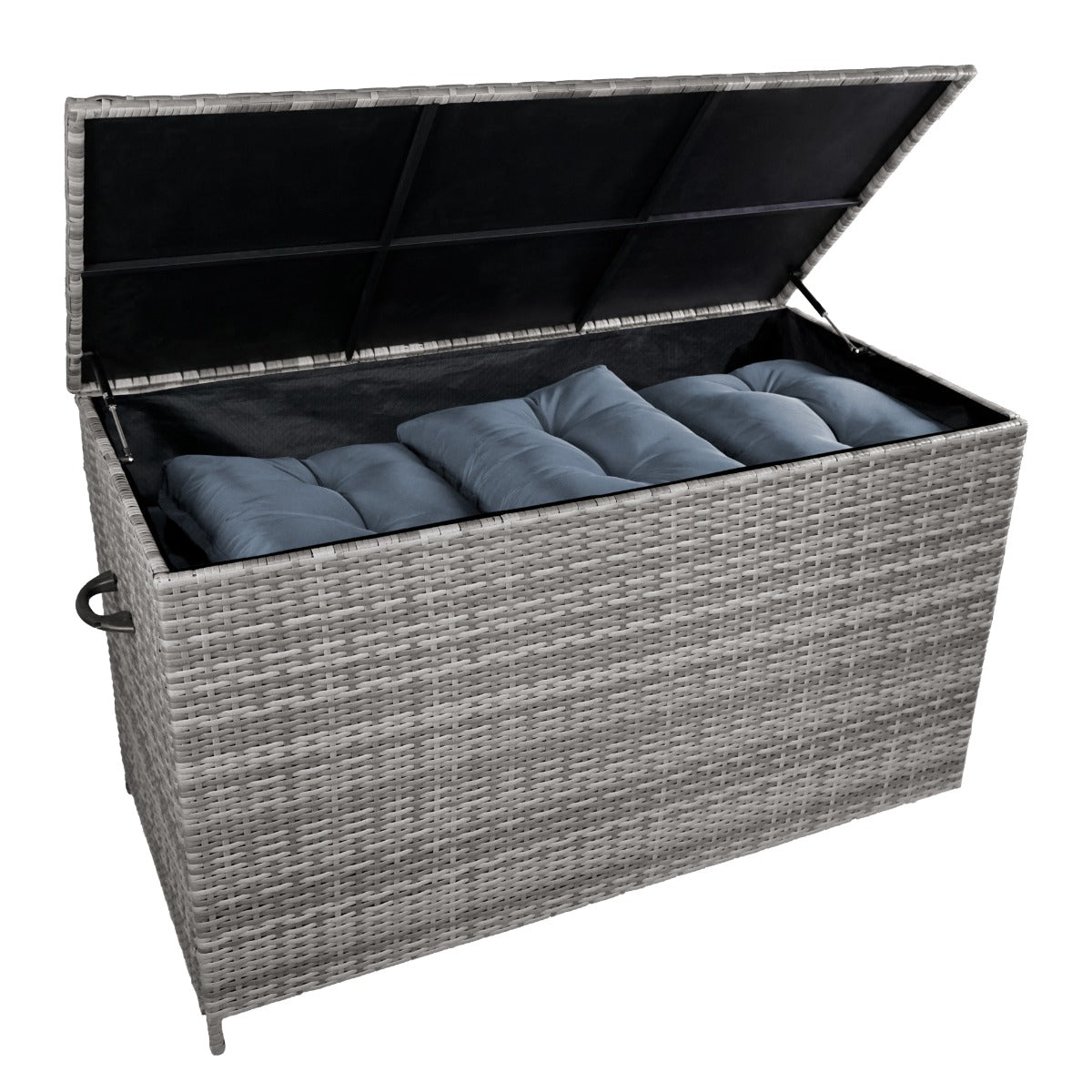 Rattan Cushion Storage Box 582L - Grey
