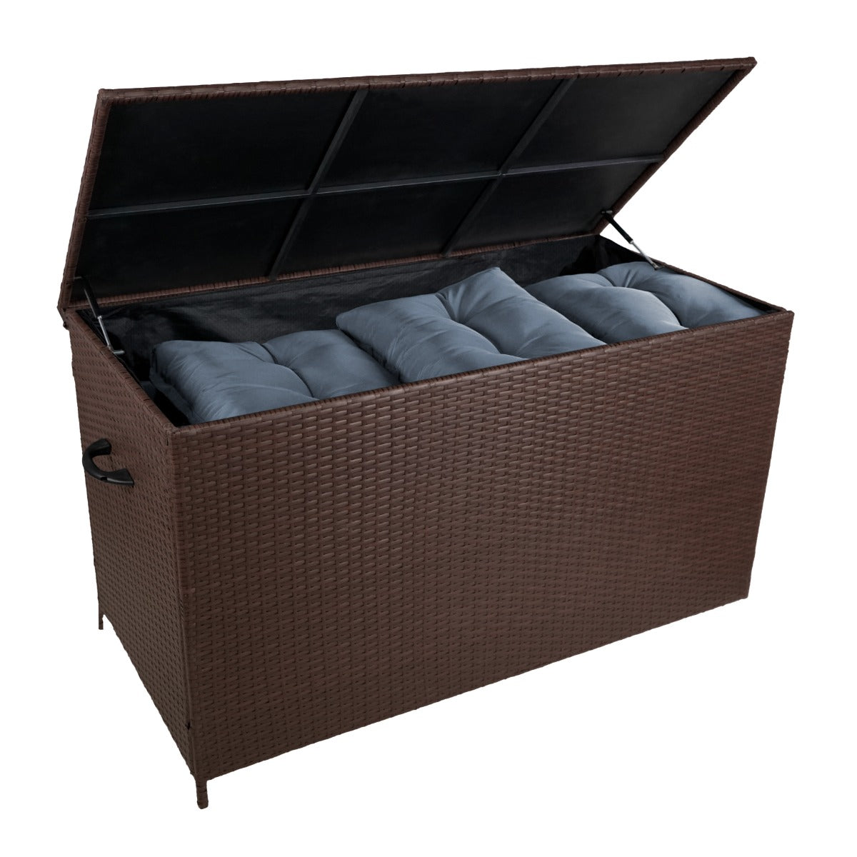 Rattan Cushion Storage Box 582L - Brown