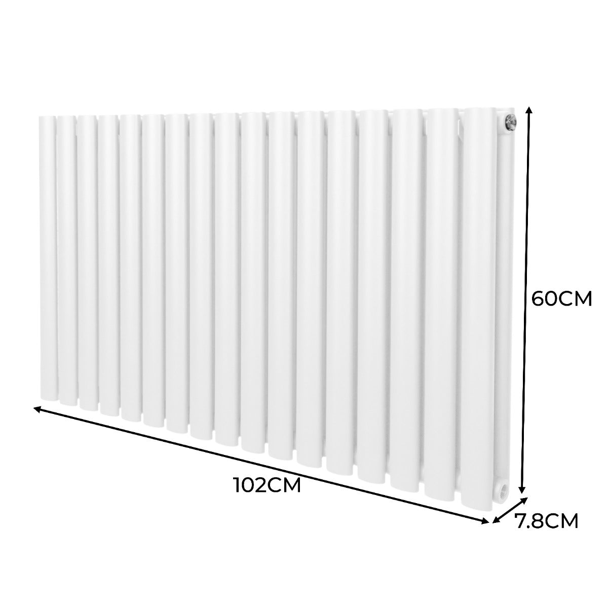 Oval Column Radiator – 600mm x 1020mm – White