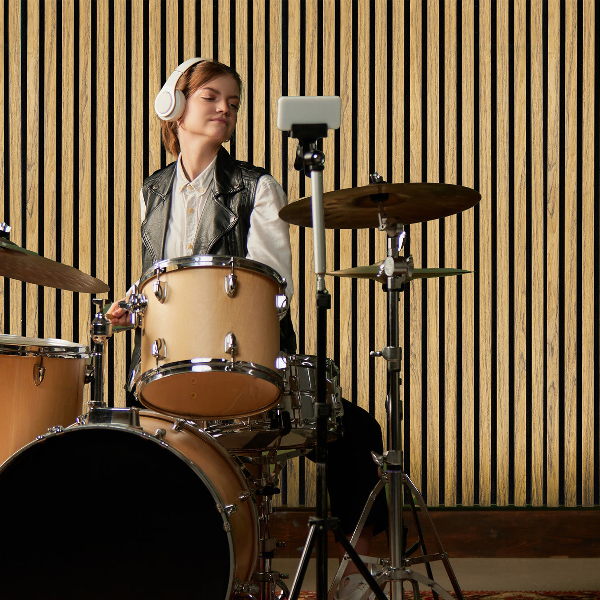 Acoustic Slat Wall Panel - Oak