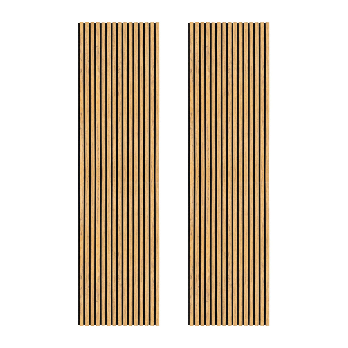 Acoustic Slat Wall Panels x 2 - Oak