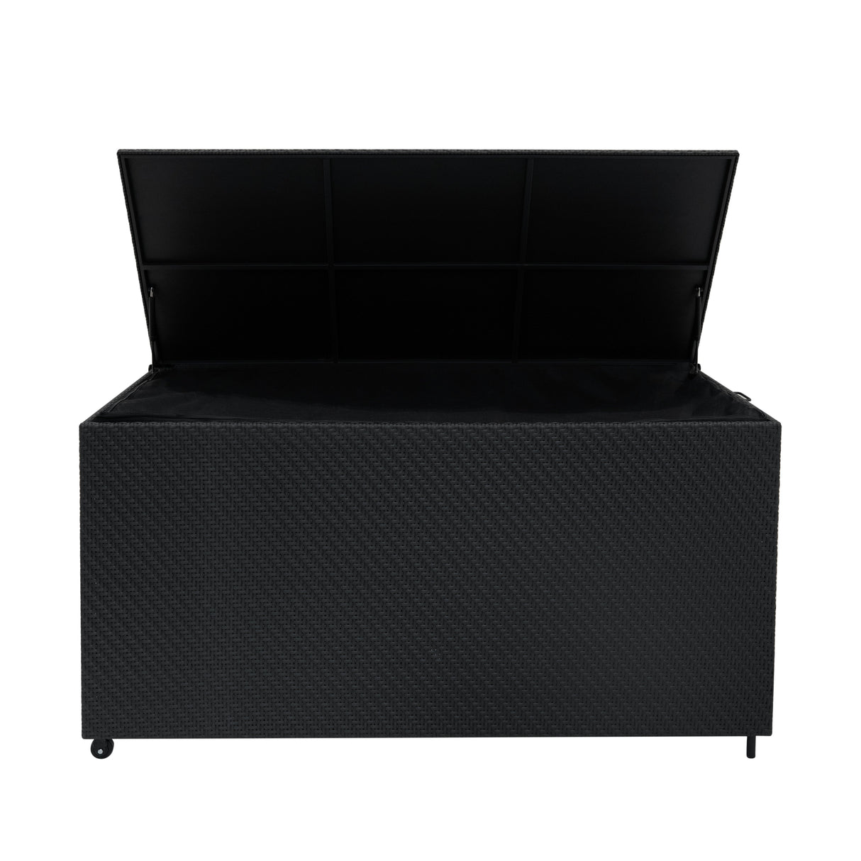 Rattan Cushion Storage Box 700L - Black