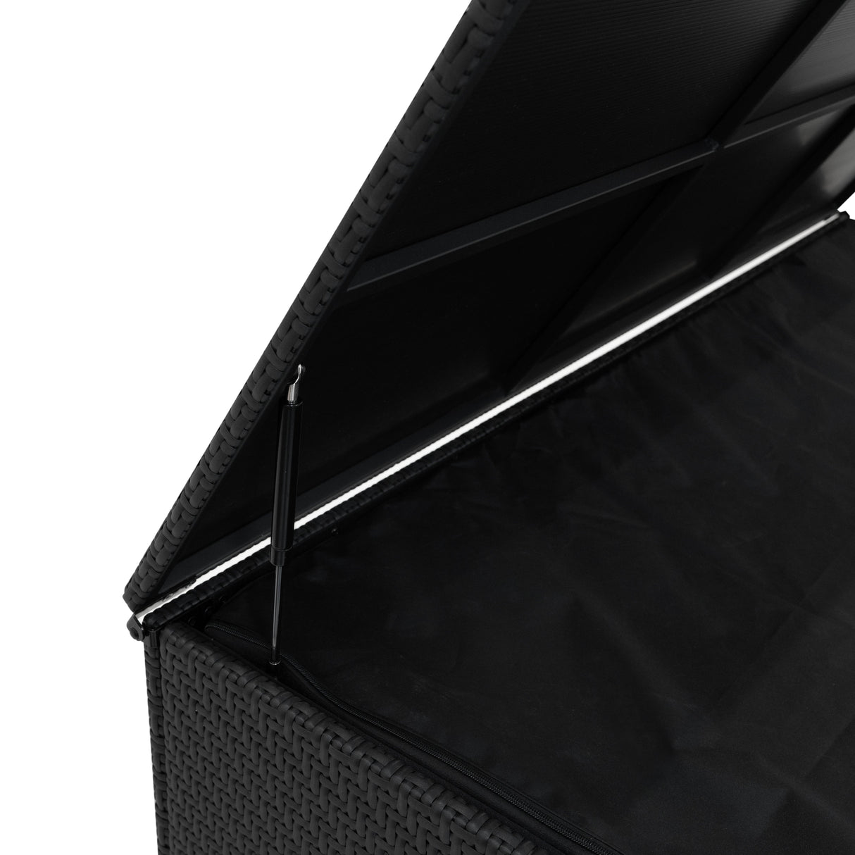 Rattan Cushion Storage Box 700L - Black