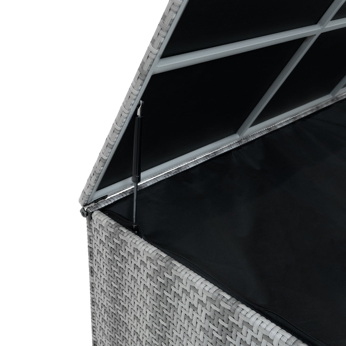 Rattan Cushion Storage Box 700L - Grey
