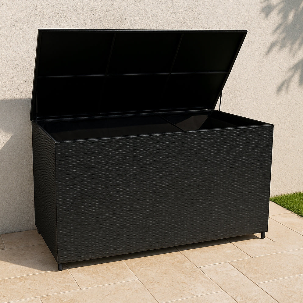 Rattan Cushion Storage Box 996L - Black