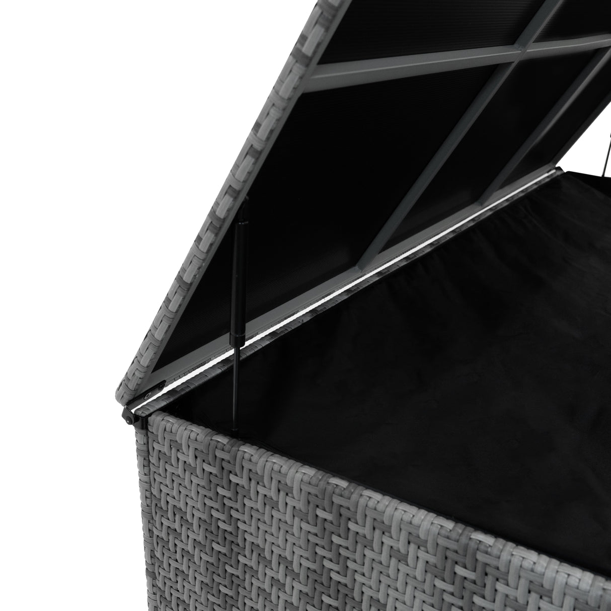 Rattan Cushion Storage Box 996L - Grey