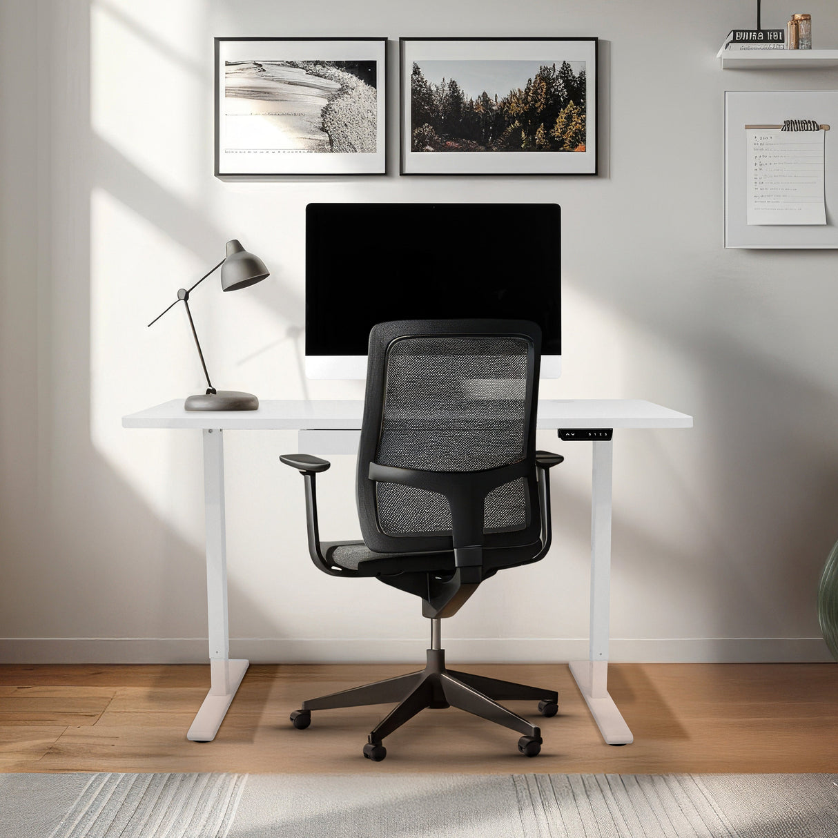 Electric Standing Desk With Drawer - 120cm x 60cm