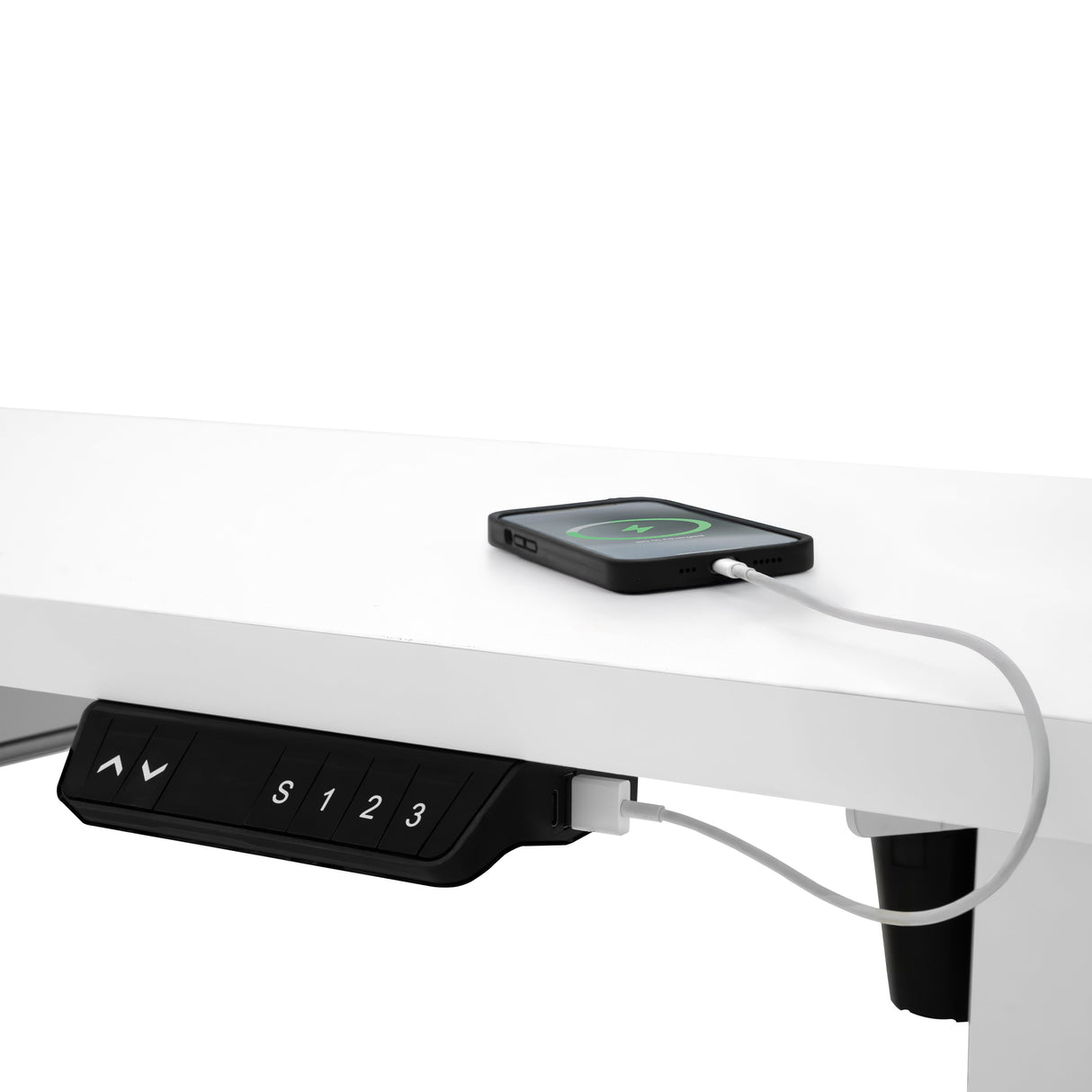 Electric Standing Desk With Drawer - 120cm x 60cm