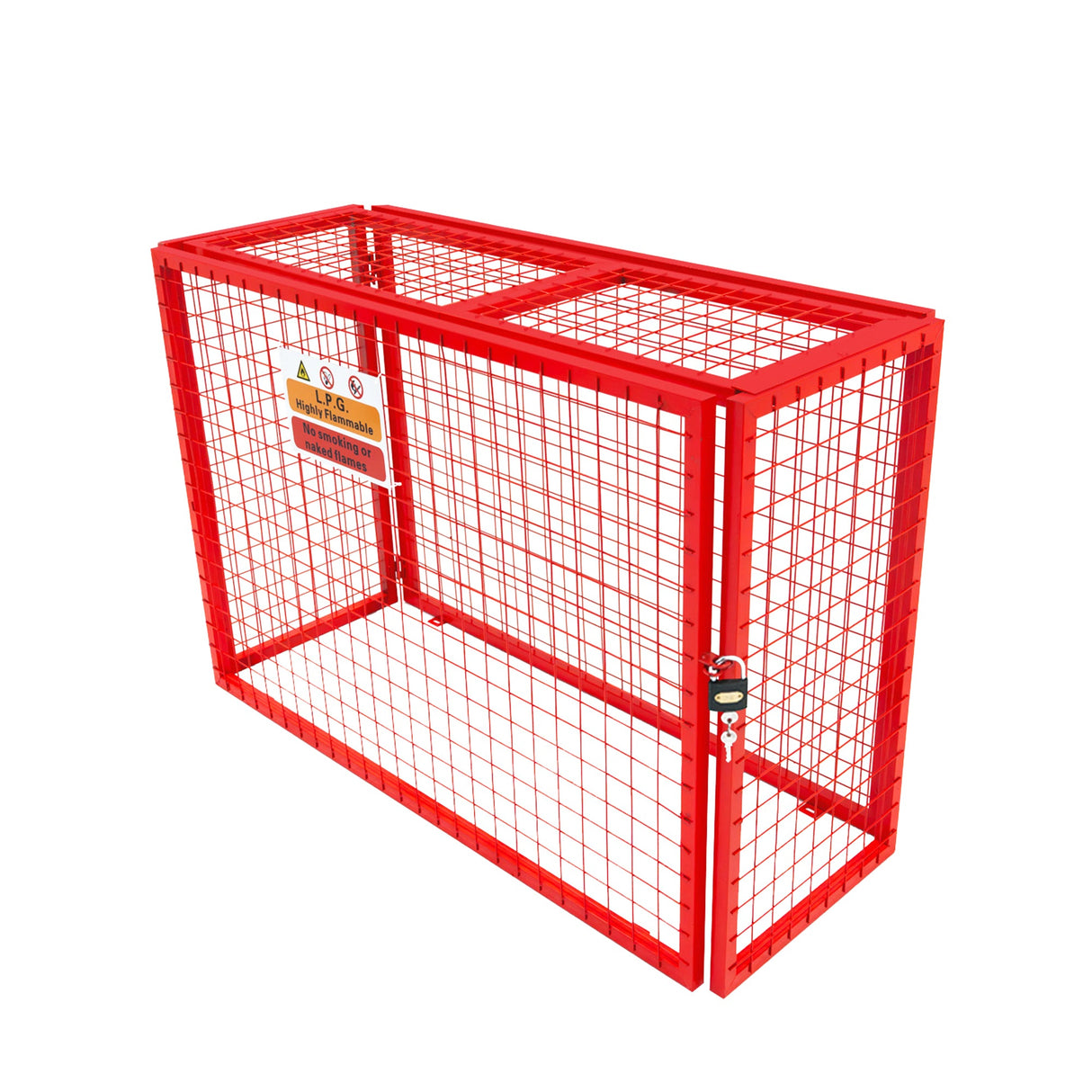 Red Gas Bottle Collapsible Mesh Cage - 100cm x 140cm x 50cm