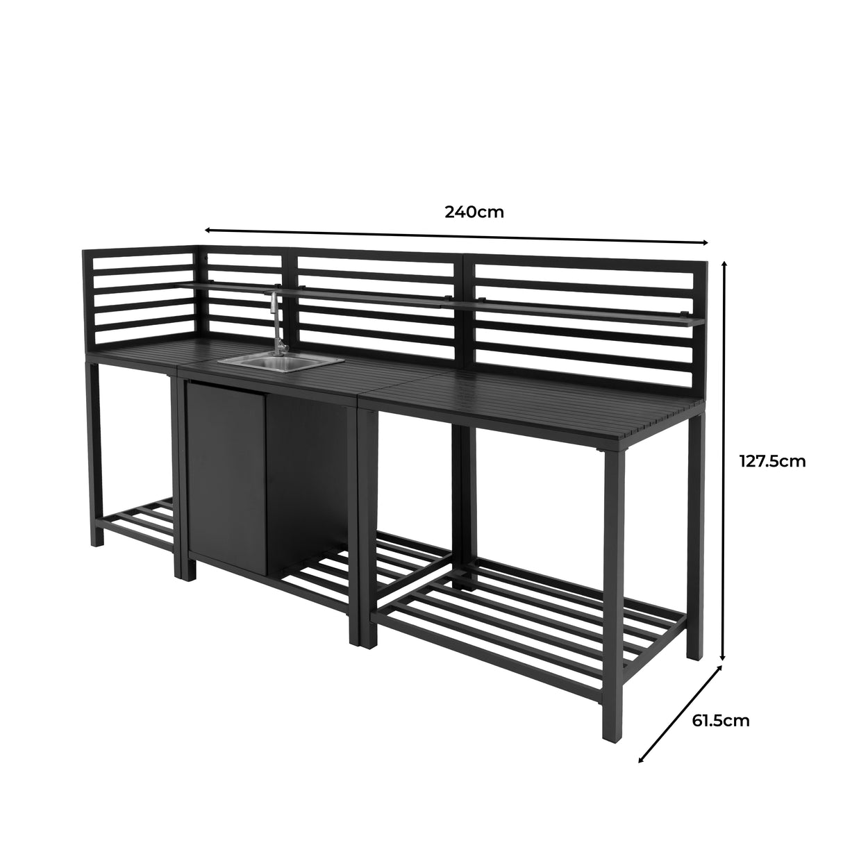Aluminium Outdoor 3pc Kitchen Set