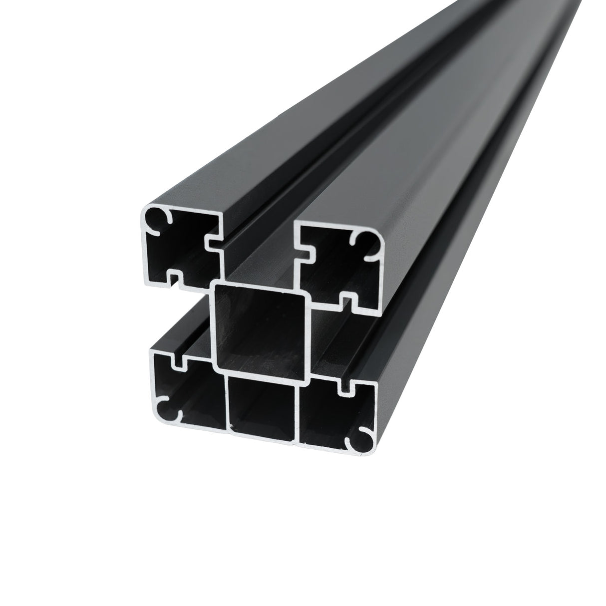 Grey composite angled fence panel showcasing a sleek, modern design with a smooth finish and durable, weather-resistant material