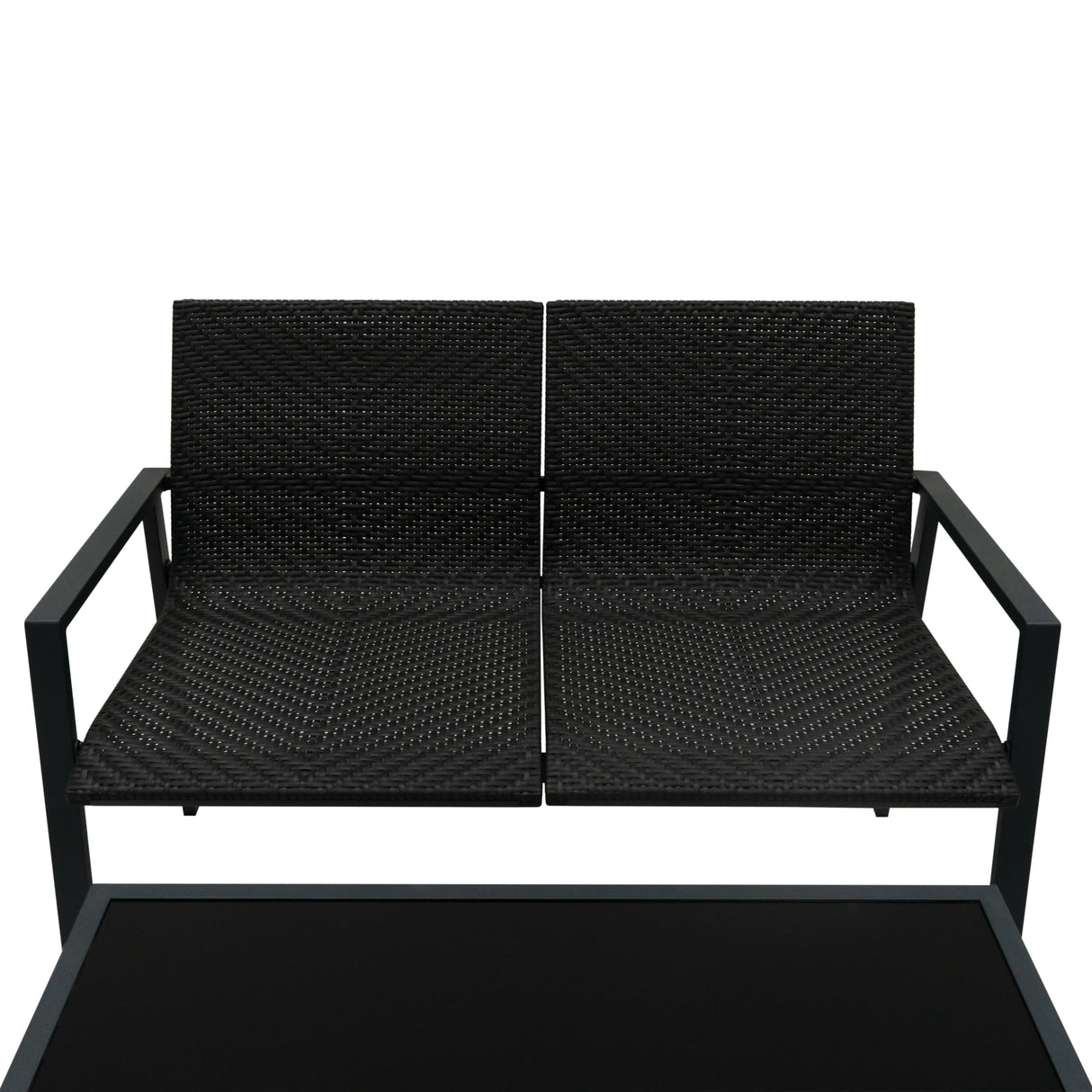Rattan Patio Furniture Set - Black