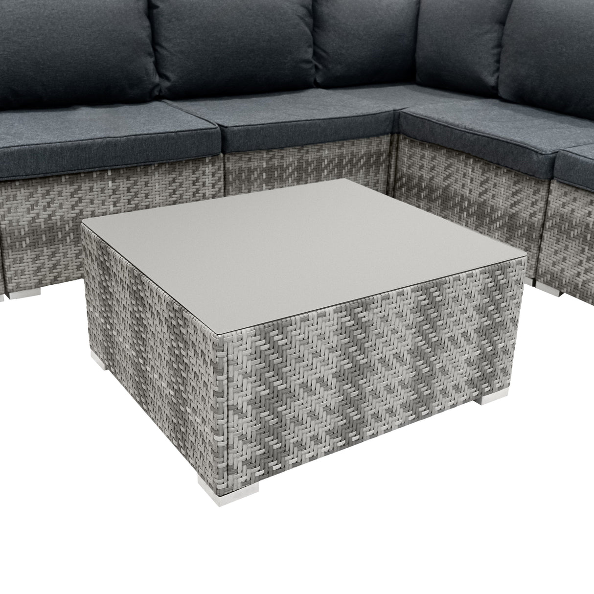 Rattan Modular 7 Piece Furniture Set - Grey