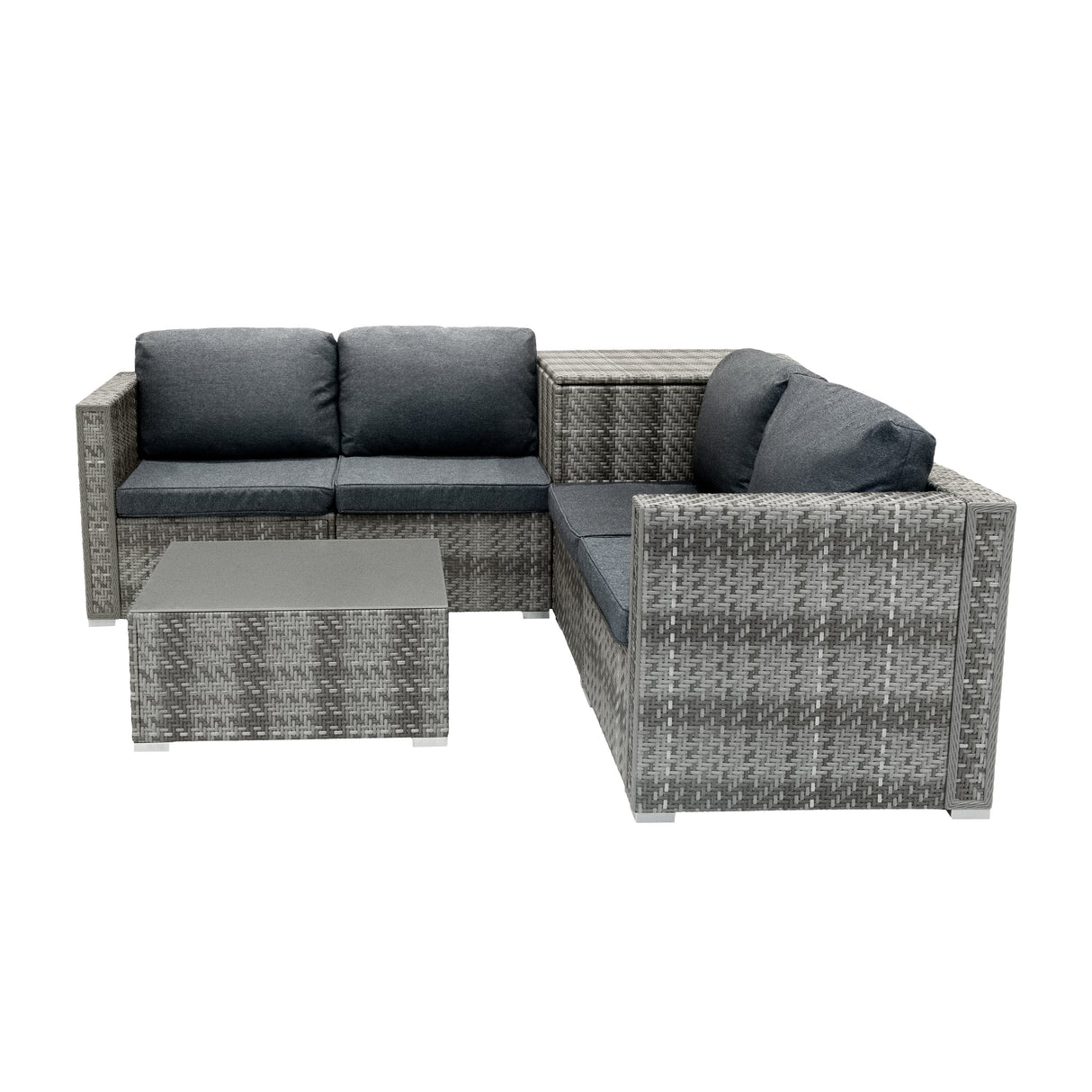 Rattan Modular 6 Piece Furniture Set – Grey