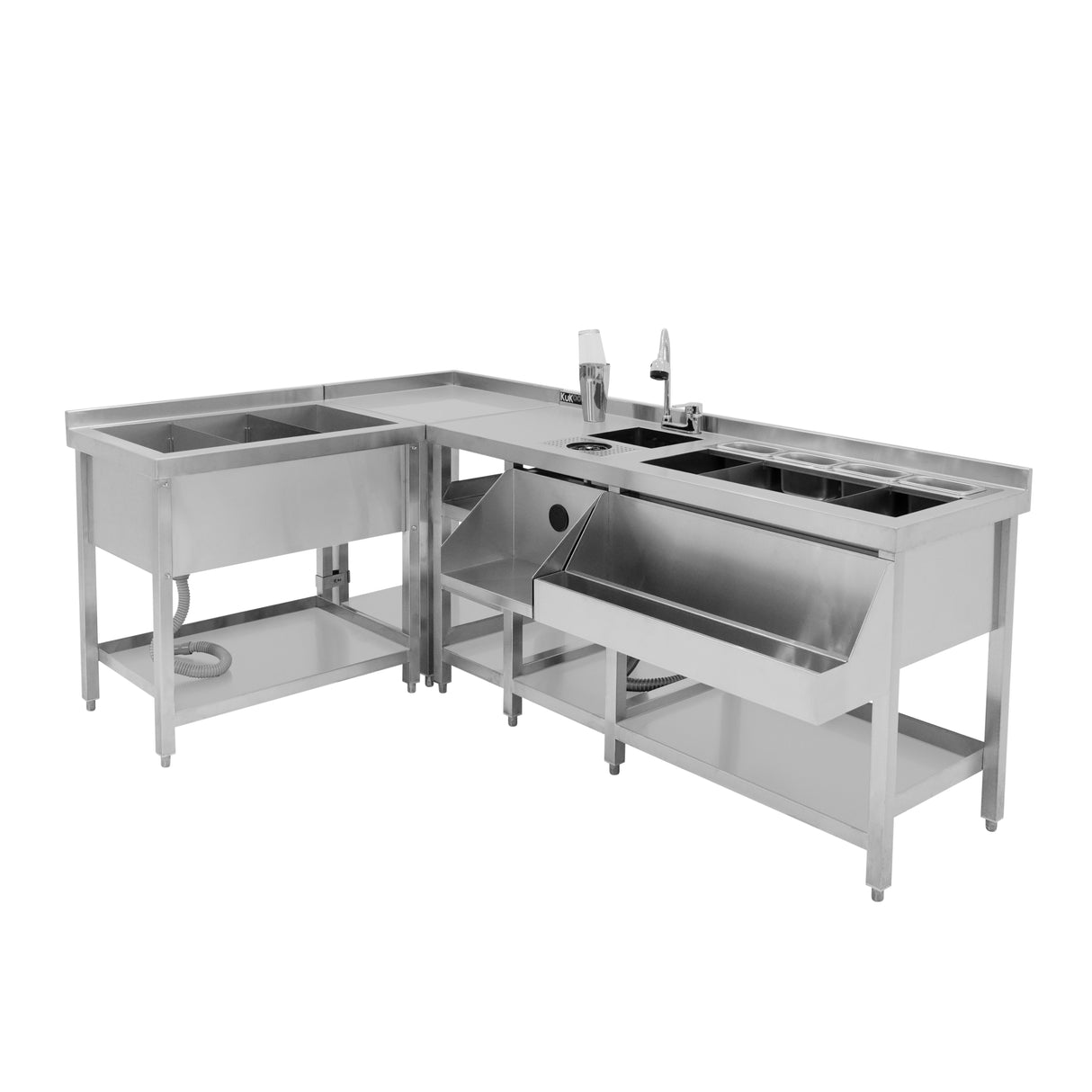 Deluxe Modular Cocktail Bar Station with Ice Well