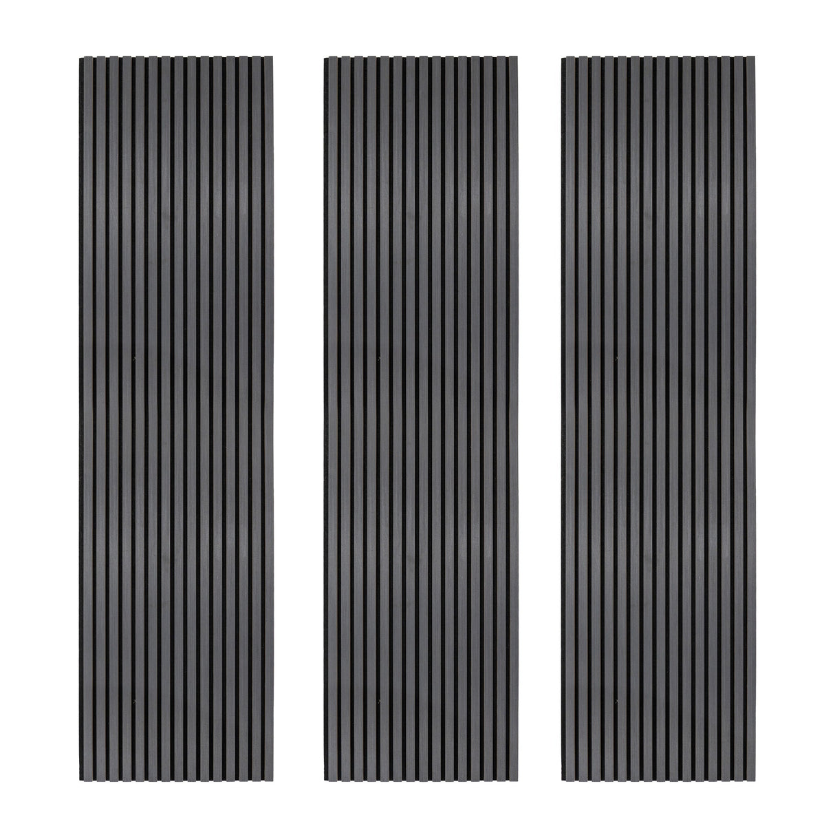 Acoustic Slat Wall Panels x 3 – Anthracite Grey