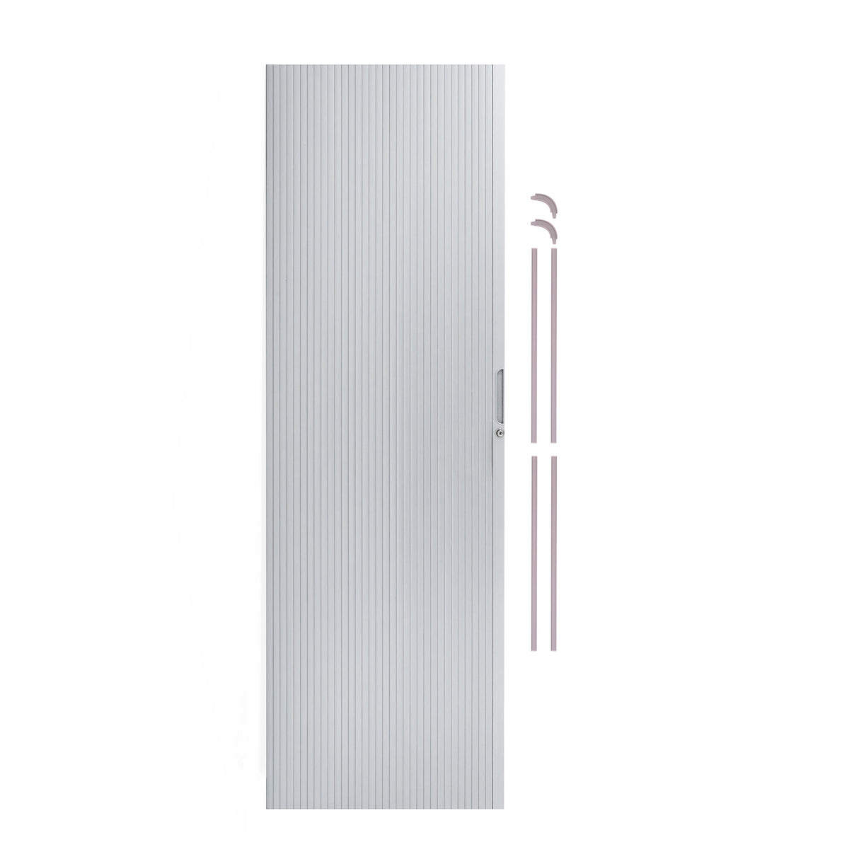 Tambour Shower Door – Silver