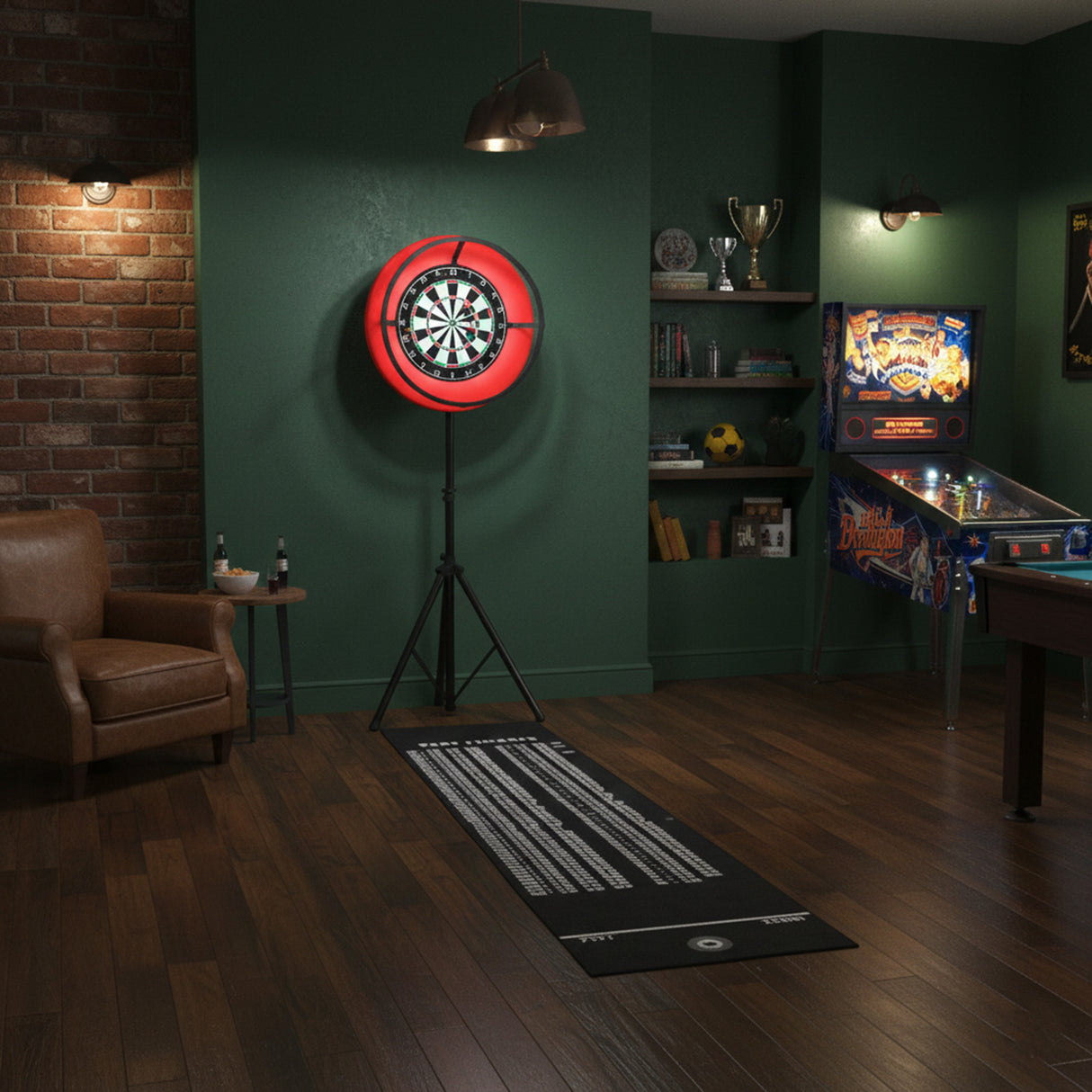 Dart Board Set With LED Surround