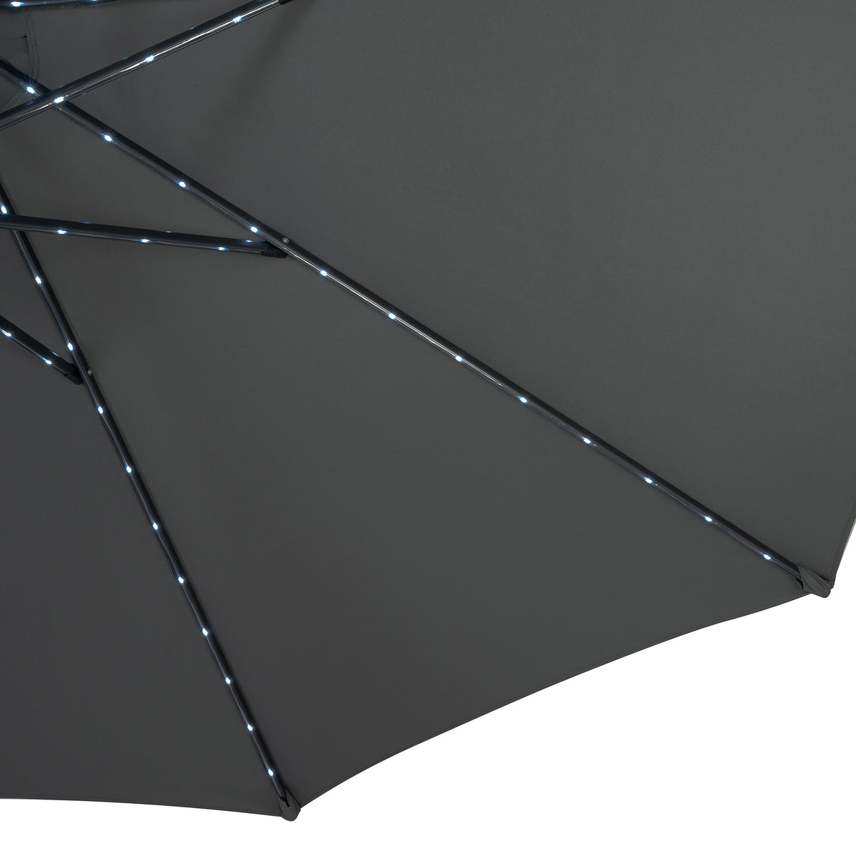 LED Tilt Parasol 2.7m – Grey