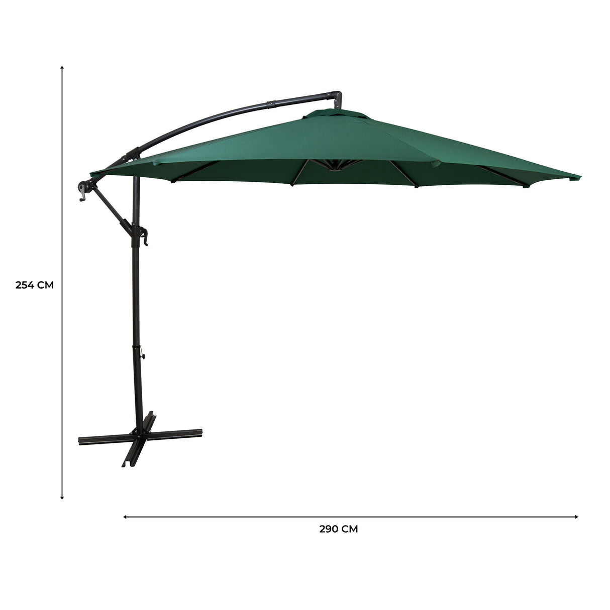 Cantilever Parasol 3m – Green