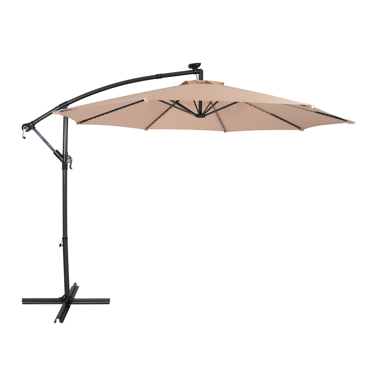 LED Cantilever Parasol 3m – Beige