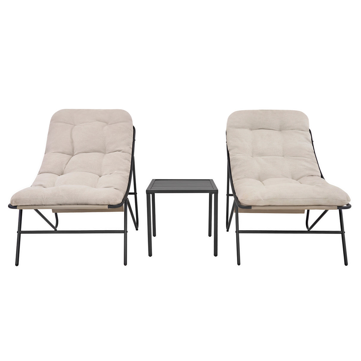 3 Piece Bistro Set - Grey & Cream