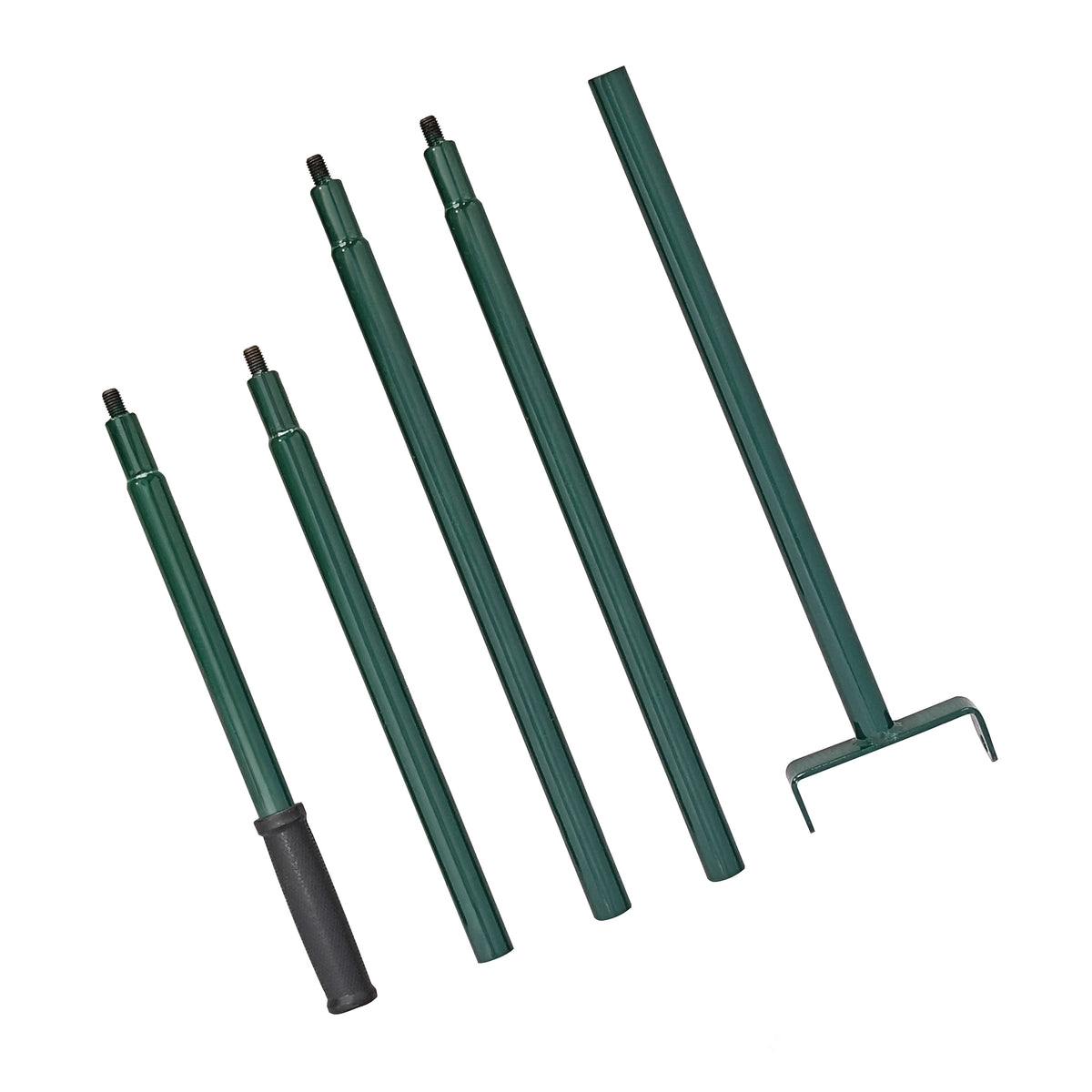 100cm green lawn leveller with adjustable metal rods and a sturdy handle, designed for smoothing and leveling soil surfaces
