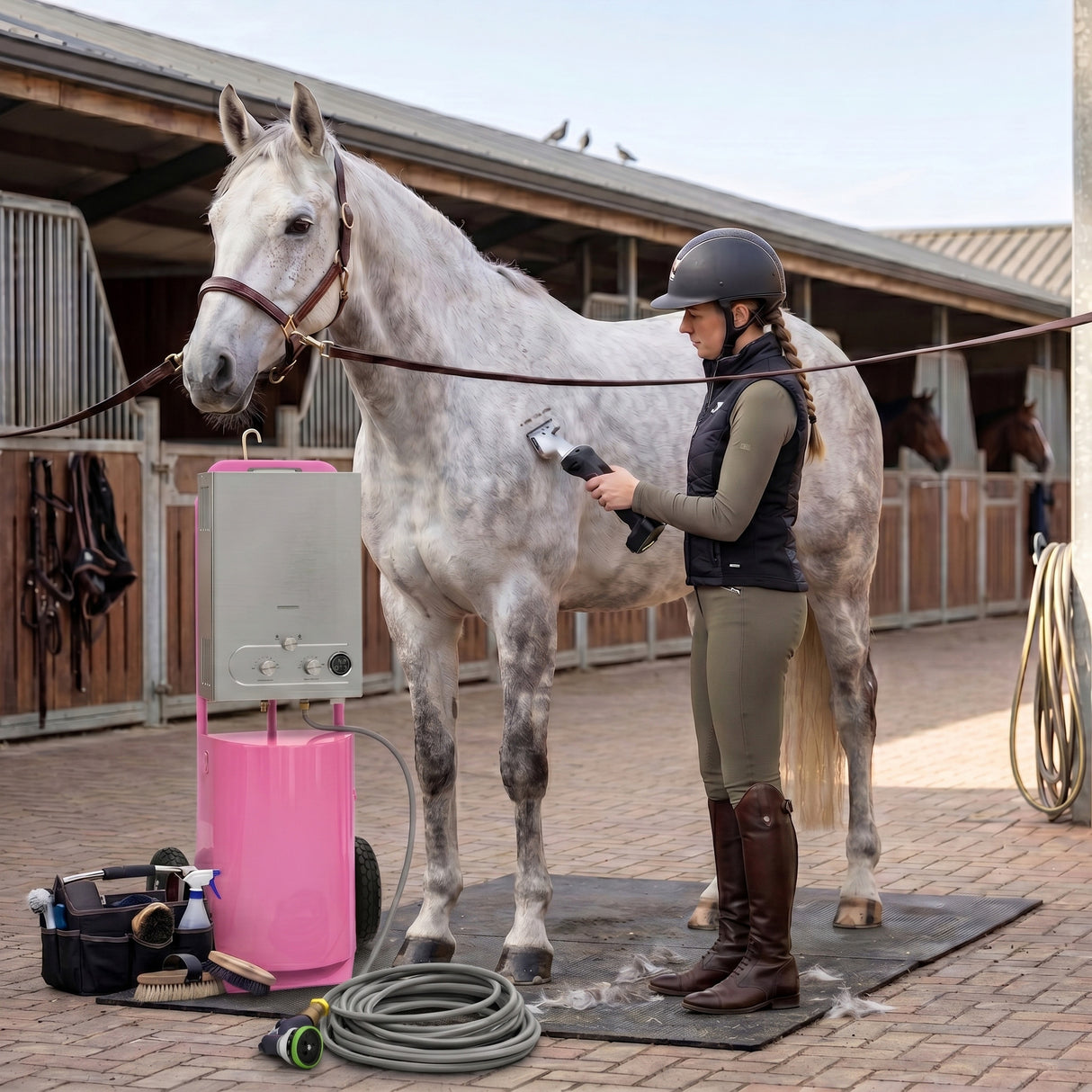 Horse Shower & Cordless Clippers – Pink