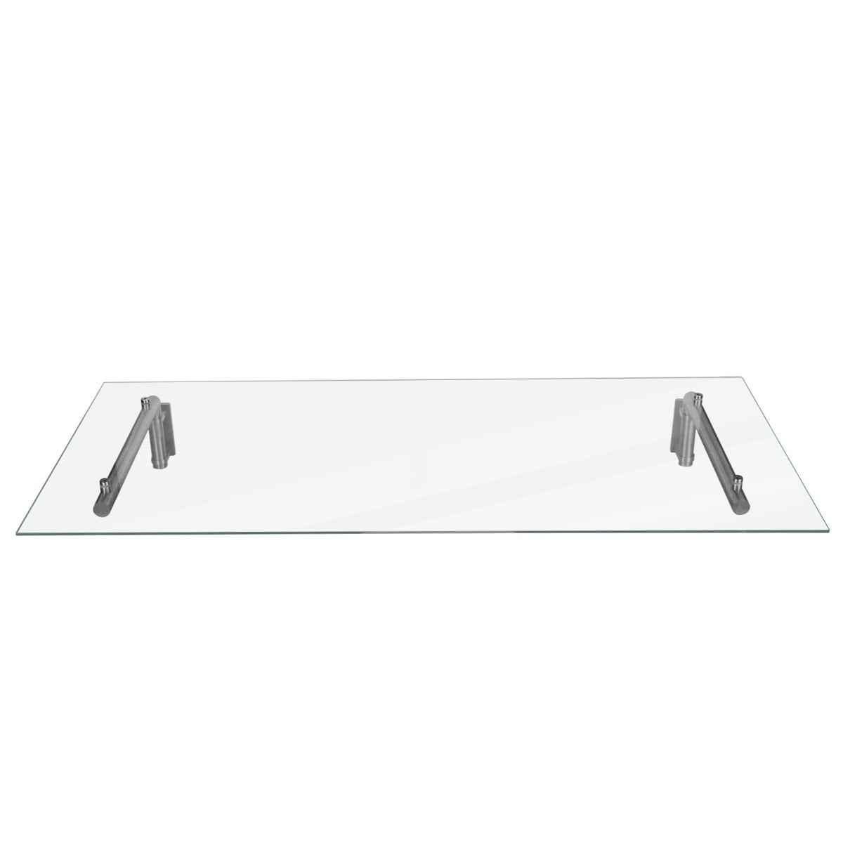 MonsterShop Glass Door Canopy & Brackets, 120cm W, 80cm D