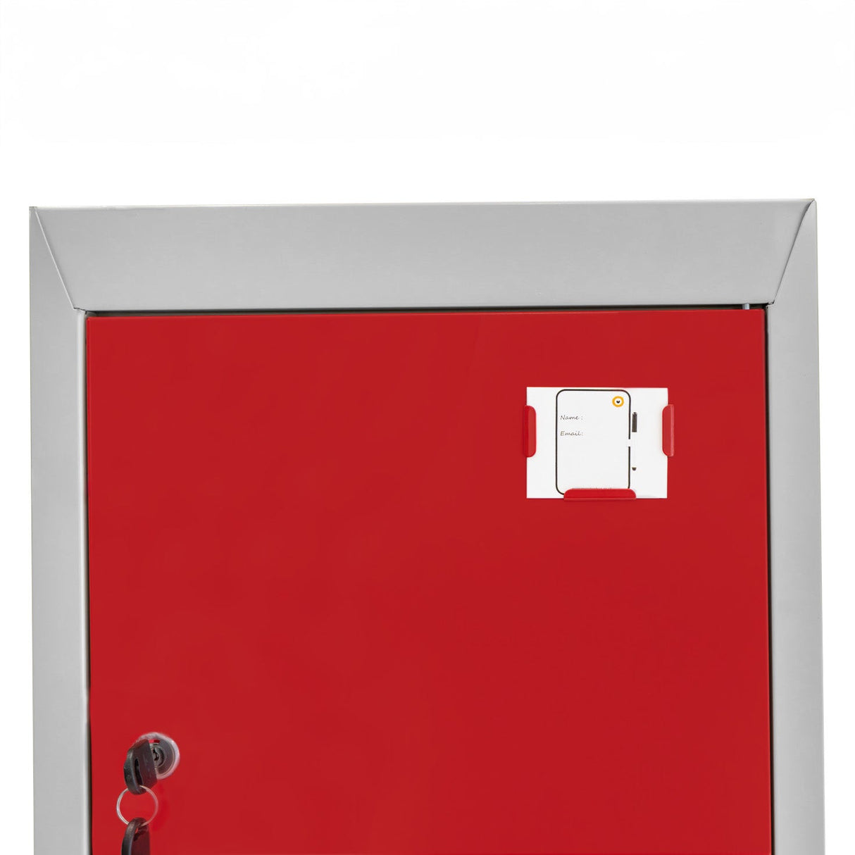 3 x Metal Storage Lockers - Four Doors, Red