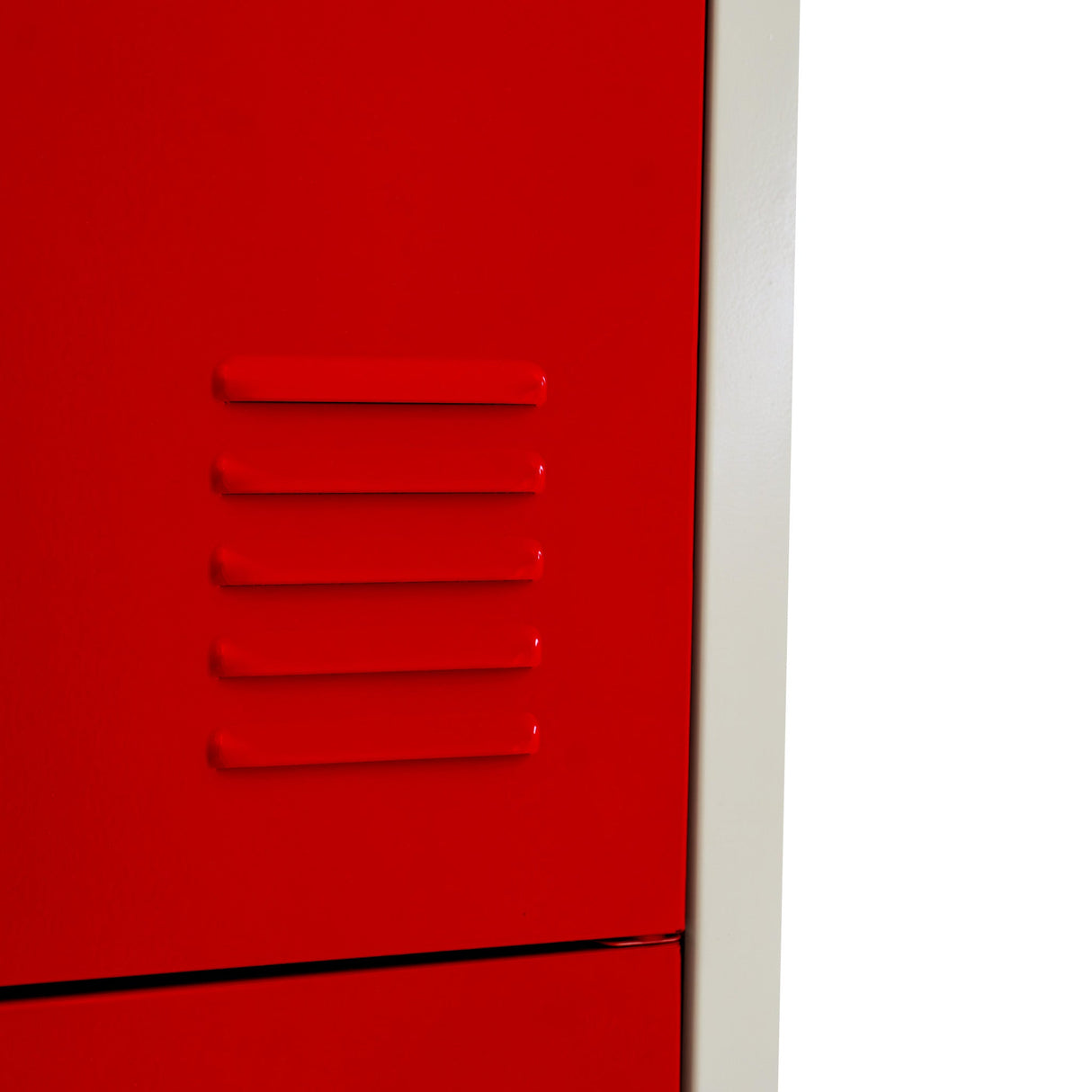 3 x Metal Storage Lockers - Four Doors, Red