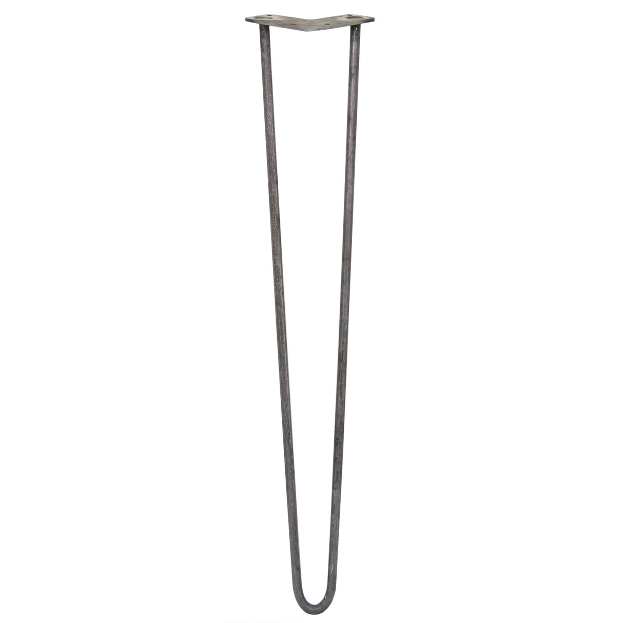 4 x 28" Hairpin Legs - 2 Prong - 12mm - Raw Steel