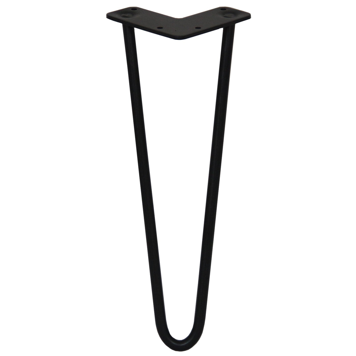 4 x 14" Hairpin Legs - 2 Prong - 12mm - Black