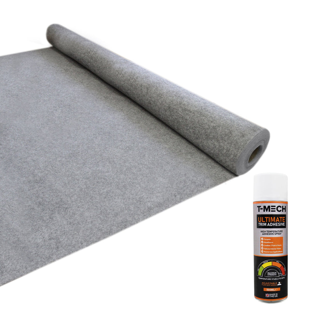 Van Carpet Lining / Smoke & 5 Adhesive Cans