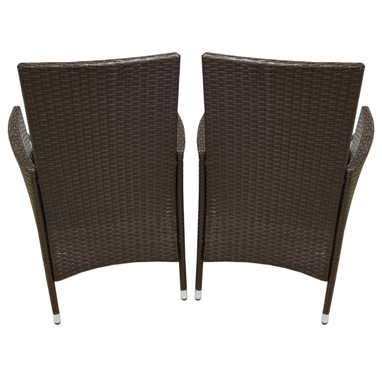 Jardí Rattan Bistro Set Brown