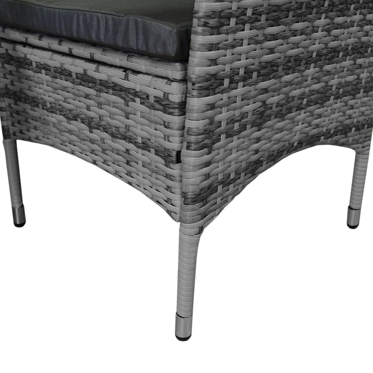 Jardí Rattan Bistro Set Grey