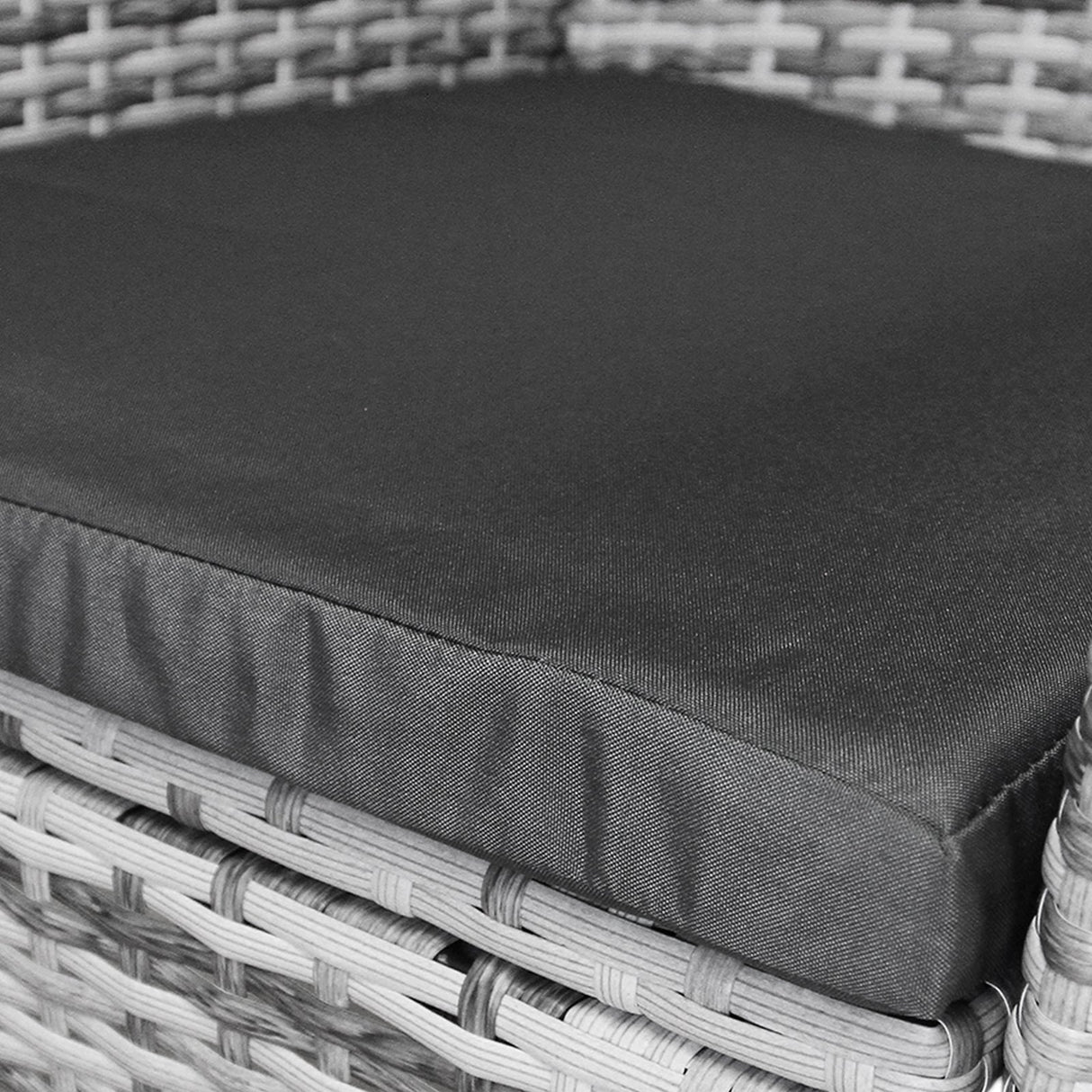 Jardí Rattan Bistro Set Light Grey