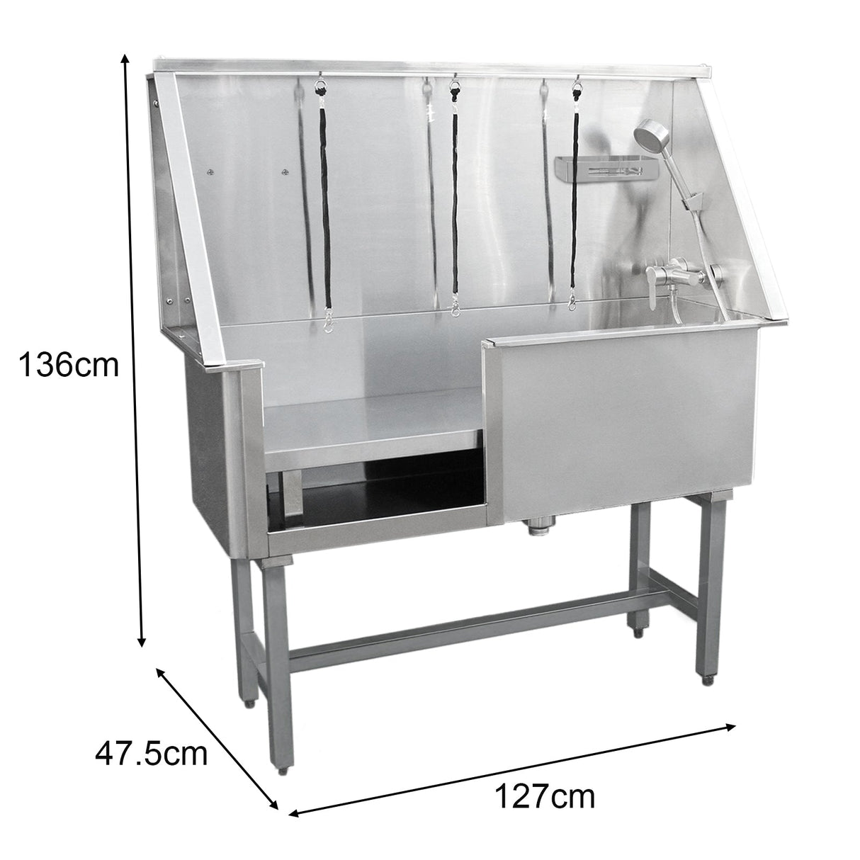 Pet Dog Bath Steel Tub Washing Station 400mm