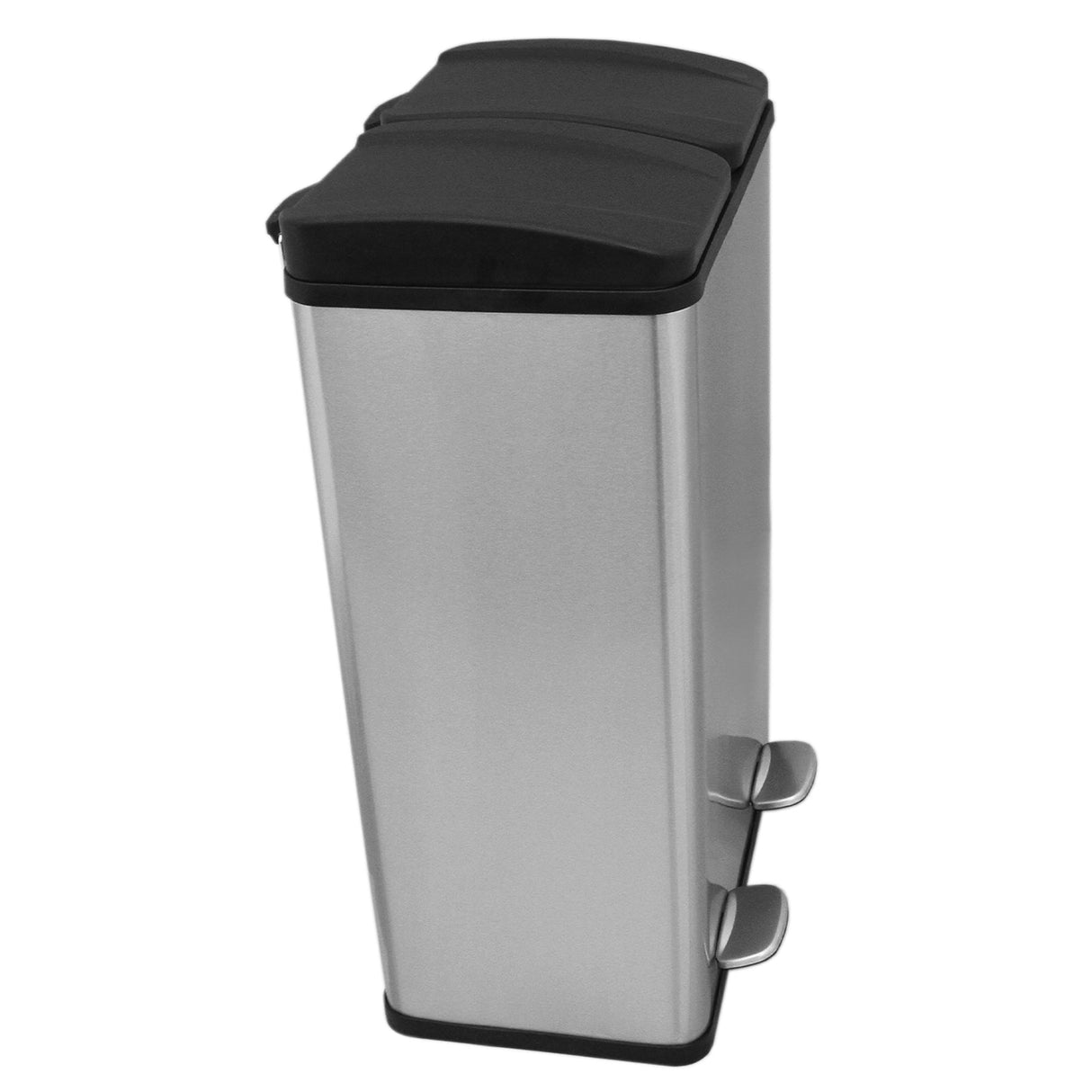 60L Dual Pedal Bin In Stainless Steel