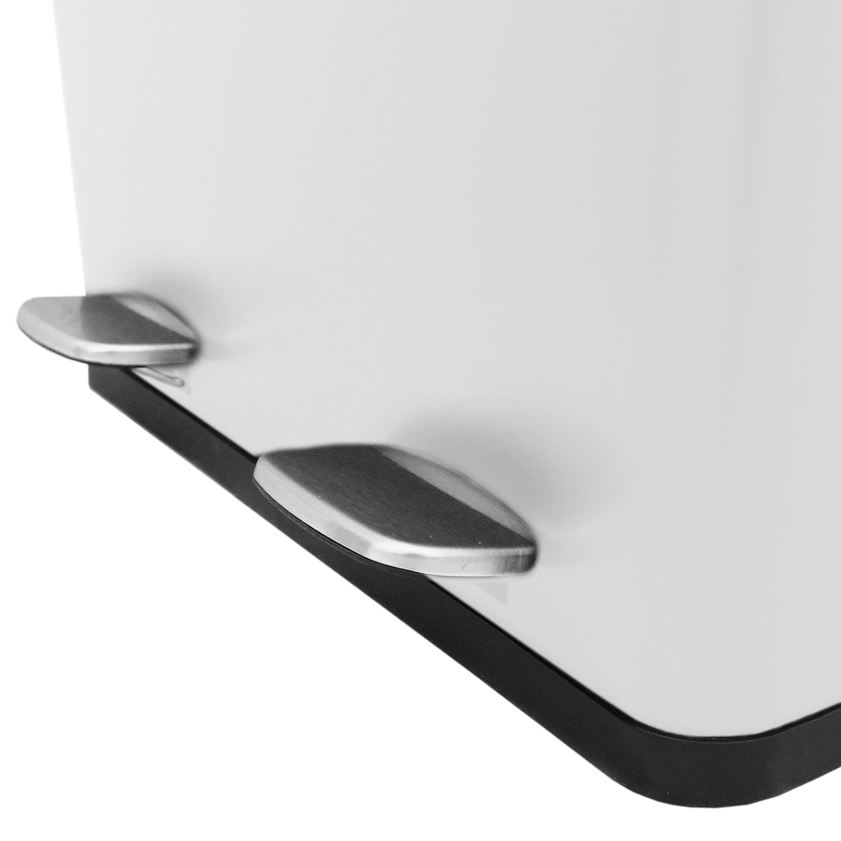 60L Dual Pedal Bin In White