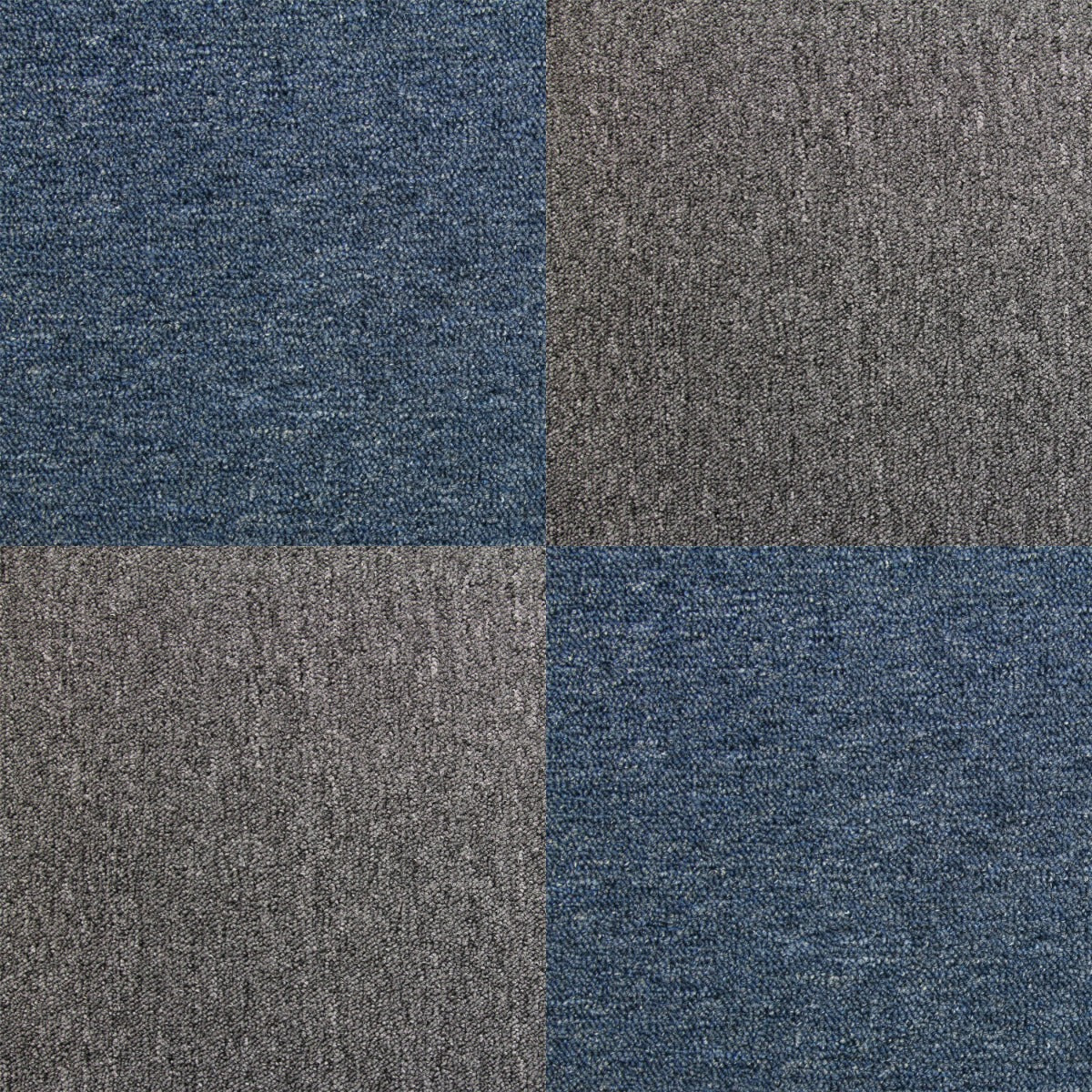 40 x Carpet Tiles 10m2 / Storm Blue & Anthracite