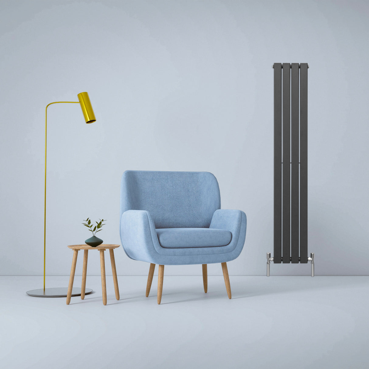 Designer Flat Panel Radiators Anthracite Grey 1600mm x 280mm