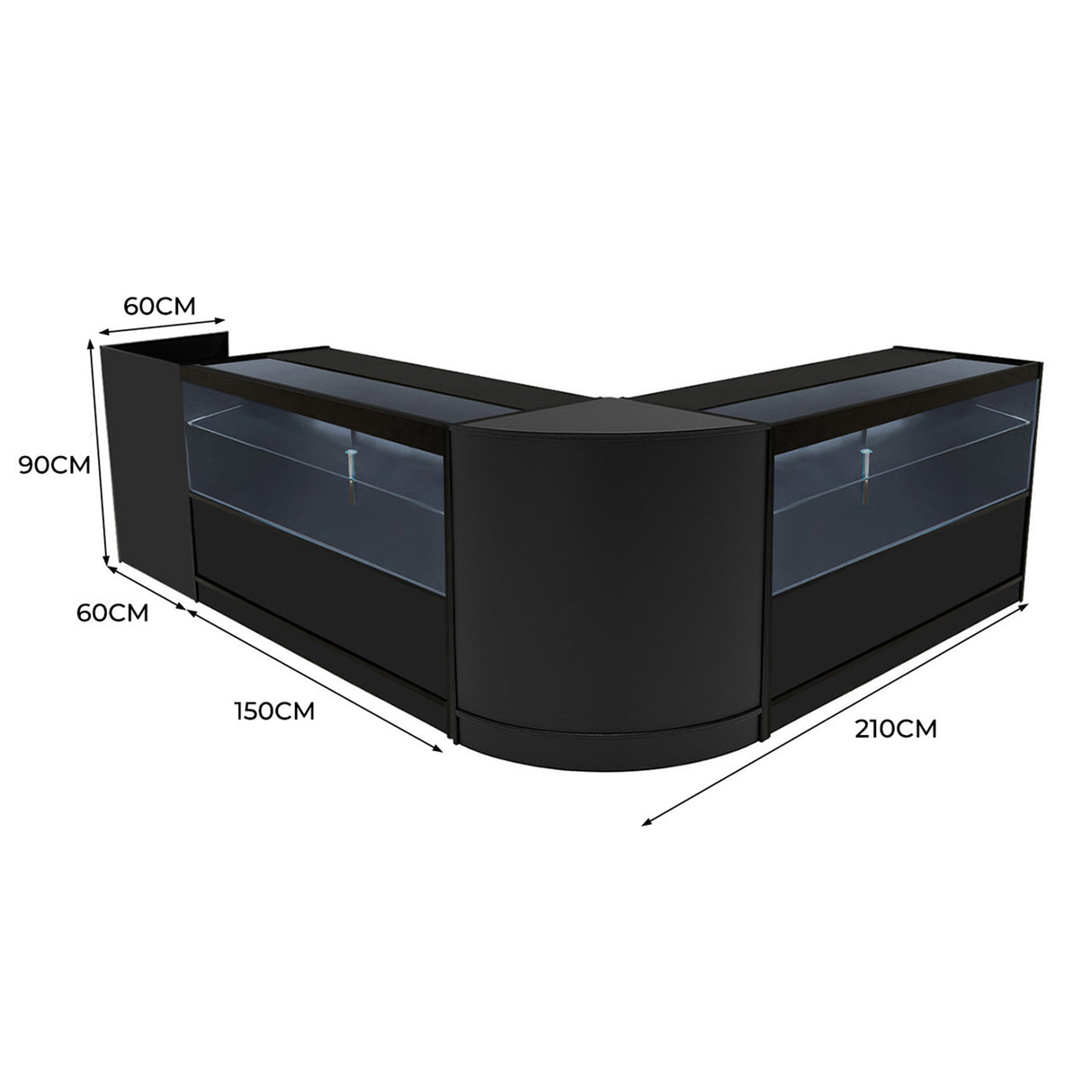 Phoenix LED Shop Counter Set CM60, TB60 & 2 x C1500 - Black