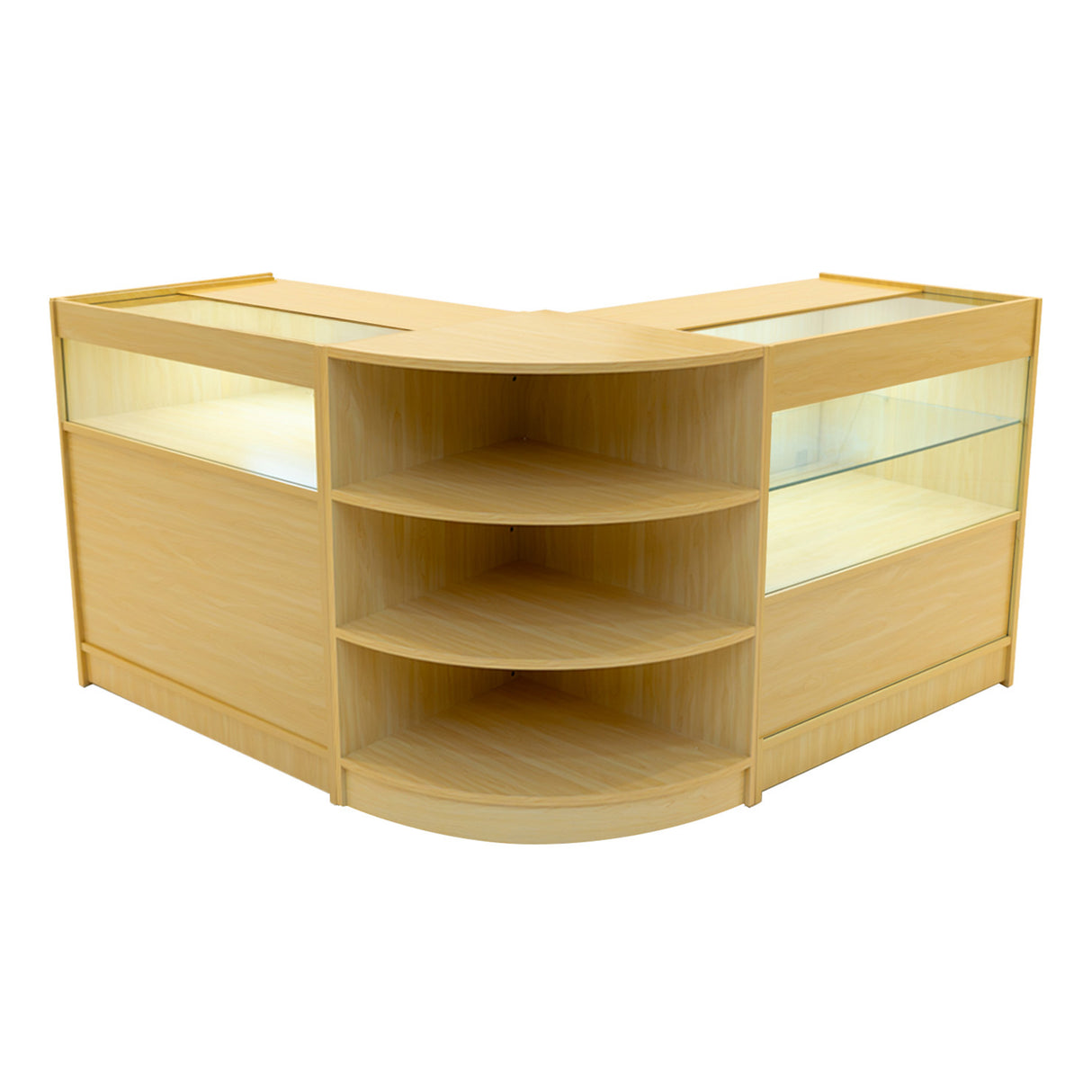 Harmonia LED Shop Counter Set B900, C900 & LM60 - Maple