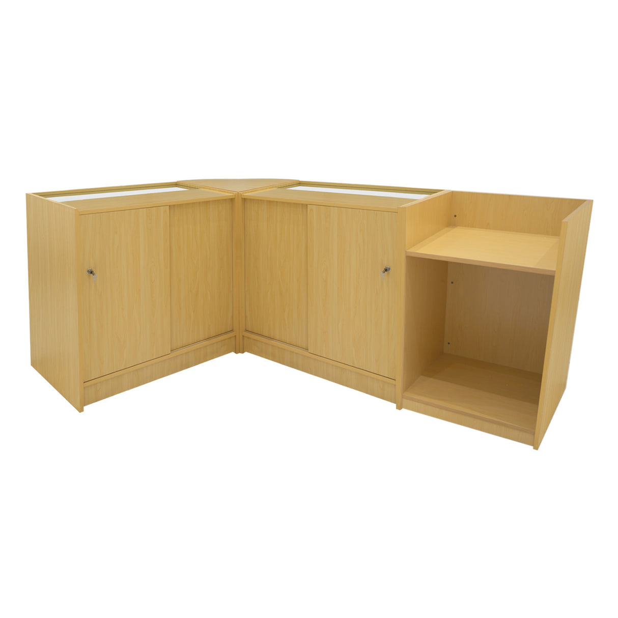 Luna LED Shop Counter Set CM60, TB60 & 2 x B900 - Maple