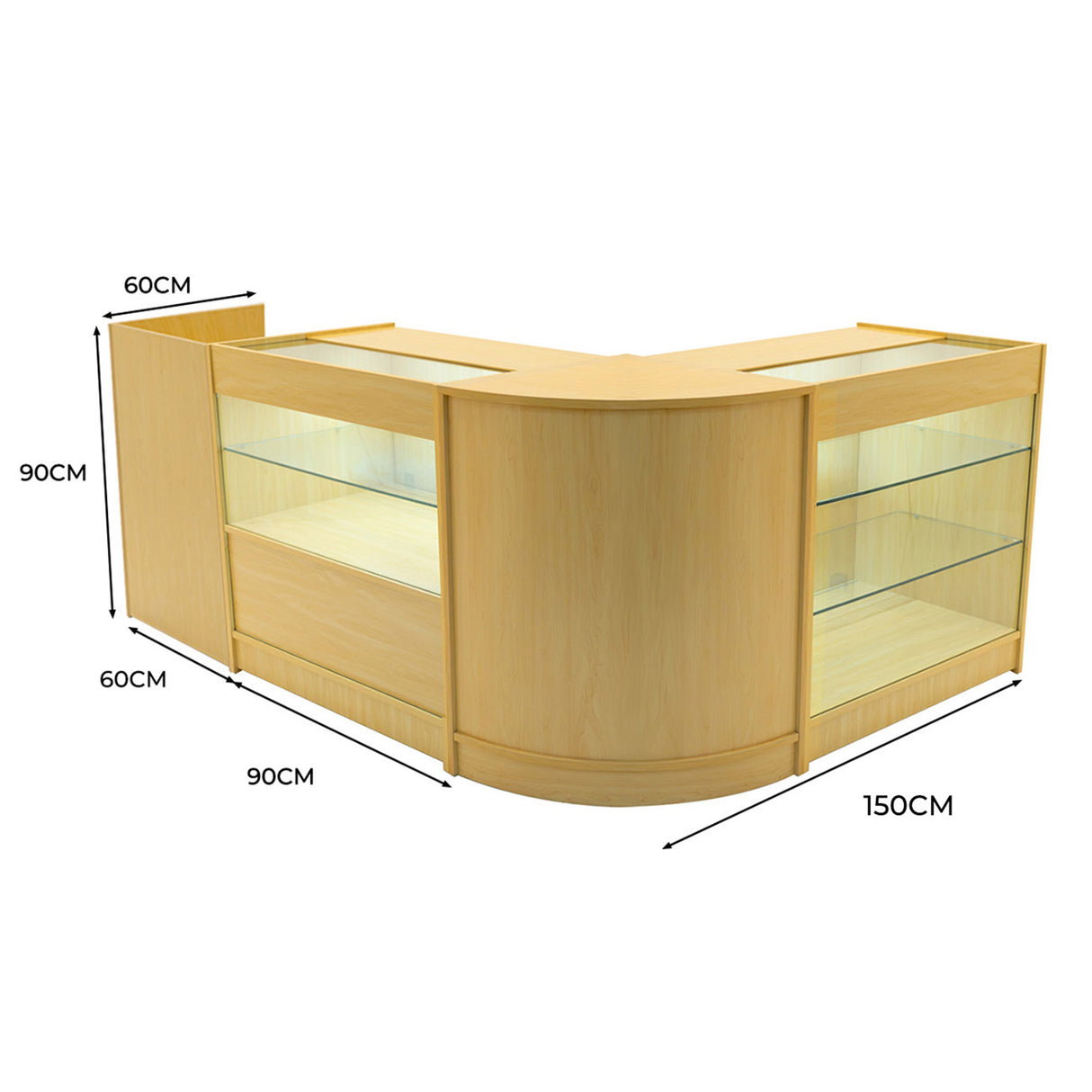 Vega LED Shop Counter Set K900, C900, TB60 & CM60 - Maple